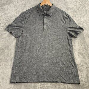 Quince Polo Shirt Mens Medium Charcoal Flowknit Breeze Performance Stretch Golf